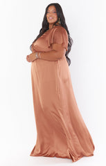 Rome Twist Gown ~ Copper Luxe Satin
