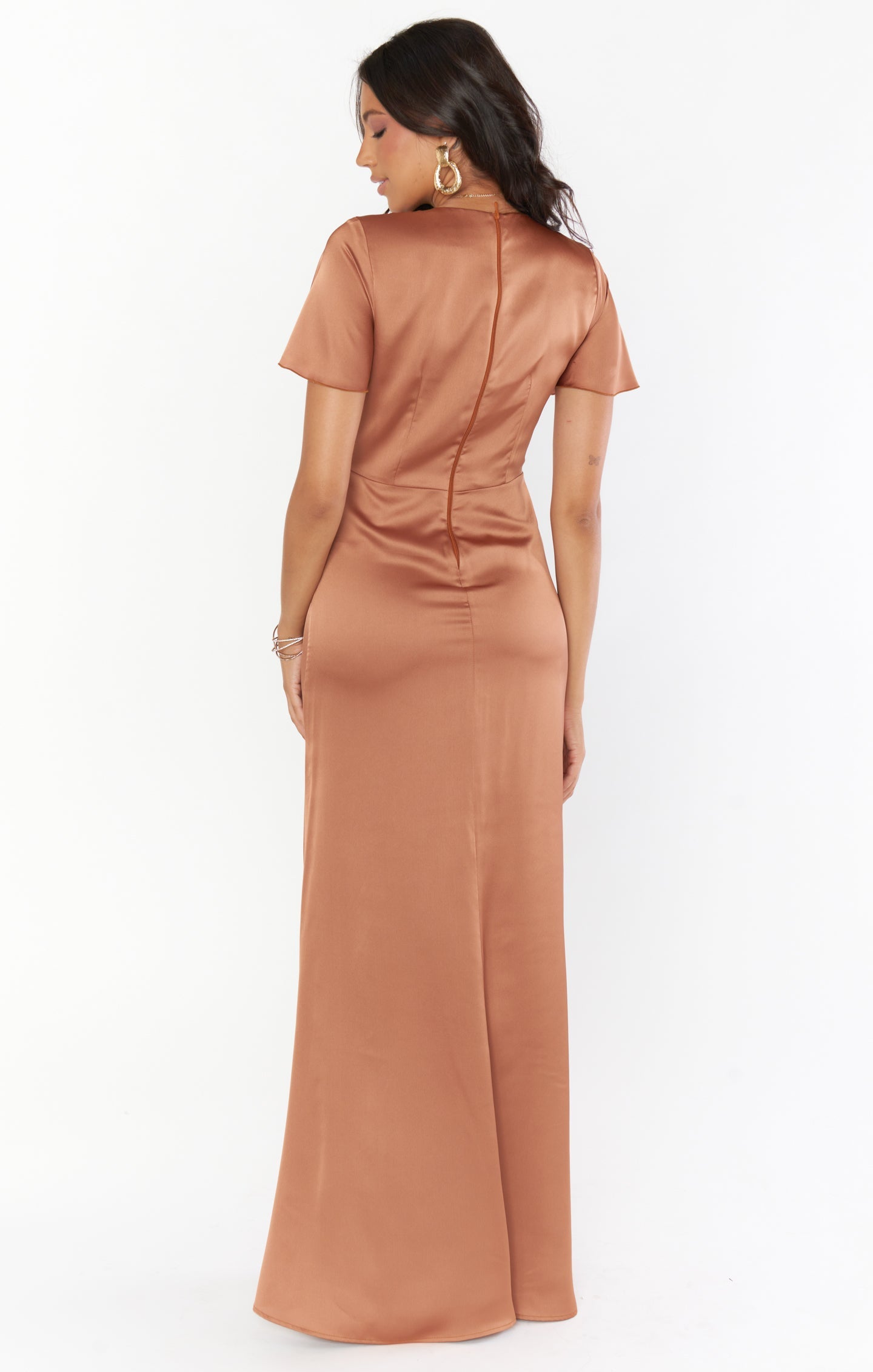 Rome Twist Gown ~ Copper Luxe Satin
