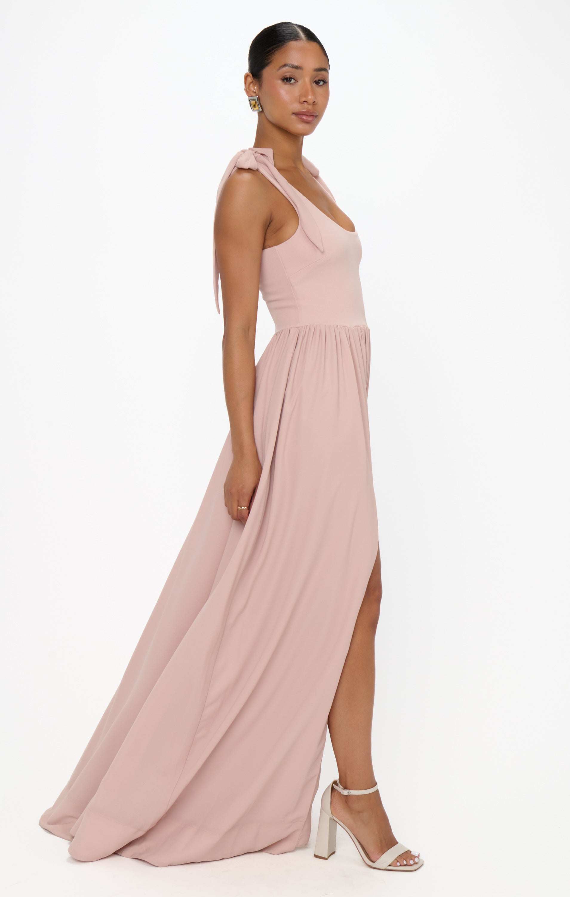 Harper Maxi Dress ~ Dusty Blush Crisp