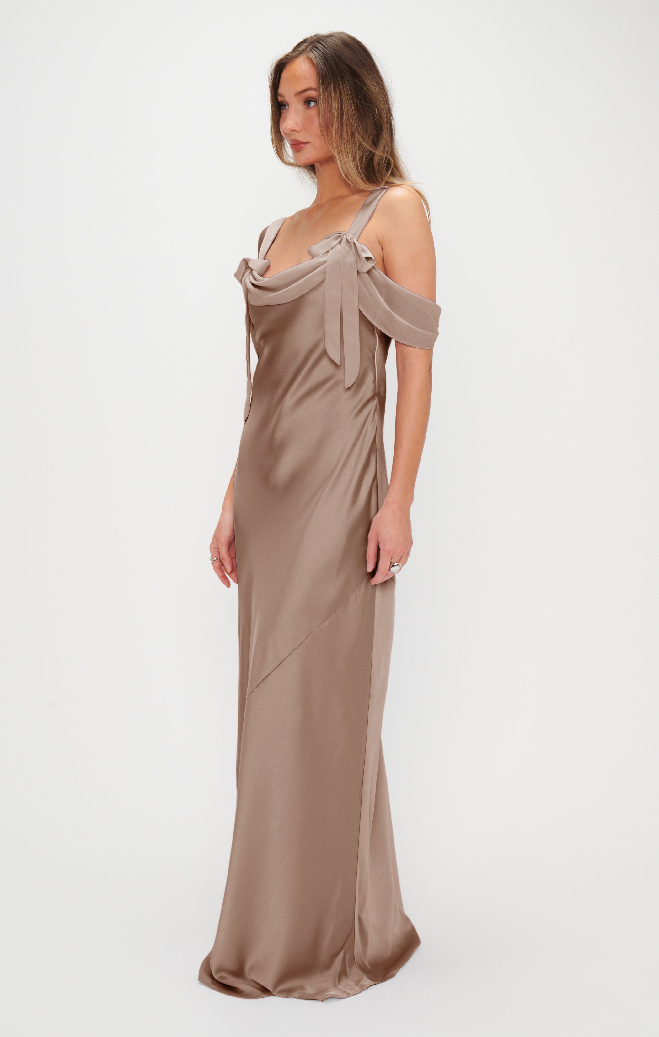 Bella Maxi Dress ~ Dune Luxe Satin