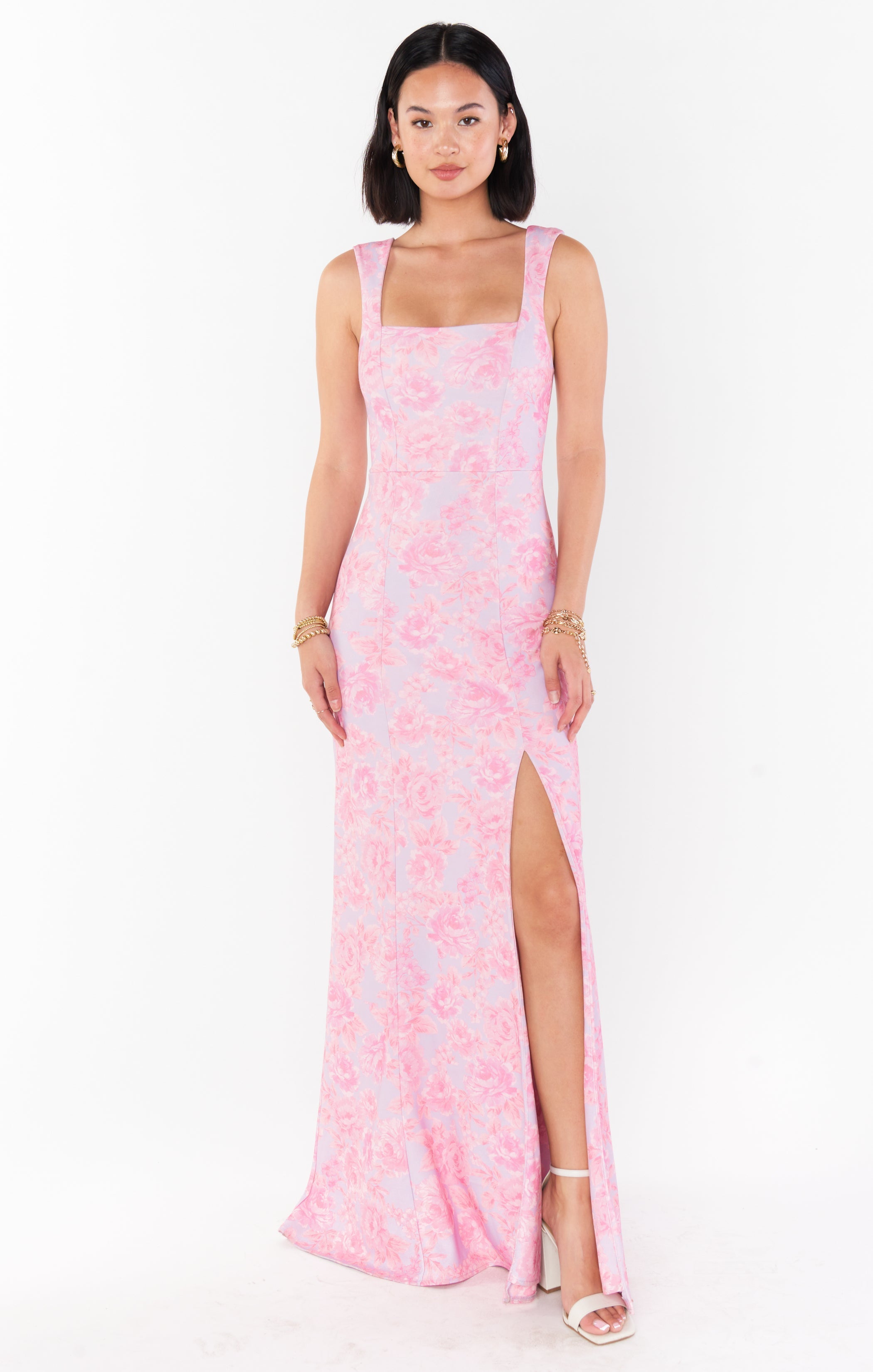 Paris Gown ~ Blushing Floral Stretch