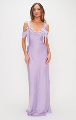 Bella Maxi Dress ~ Lavender Luxe Satin