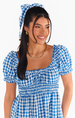 Esme Mini Dress ~ Blue Bounty Gingham
