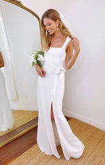 Paris Gown ~ White Stretch