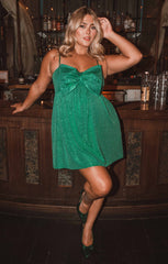 Best Bow Dress ~ Green Confetti