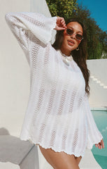 Packable Pullover ~ White Crochet