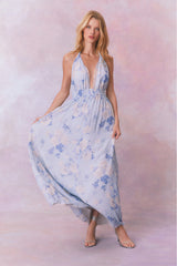Love Heirloom Print Halter Maxi Dress
