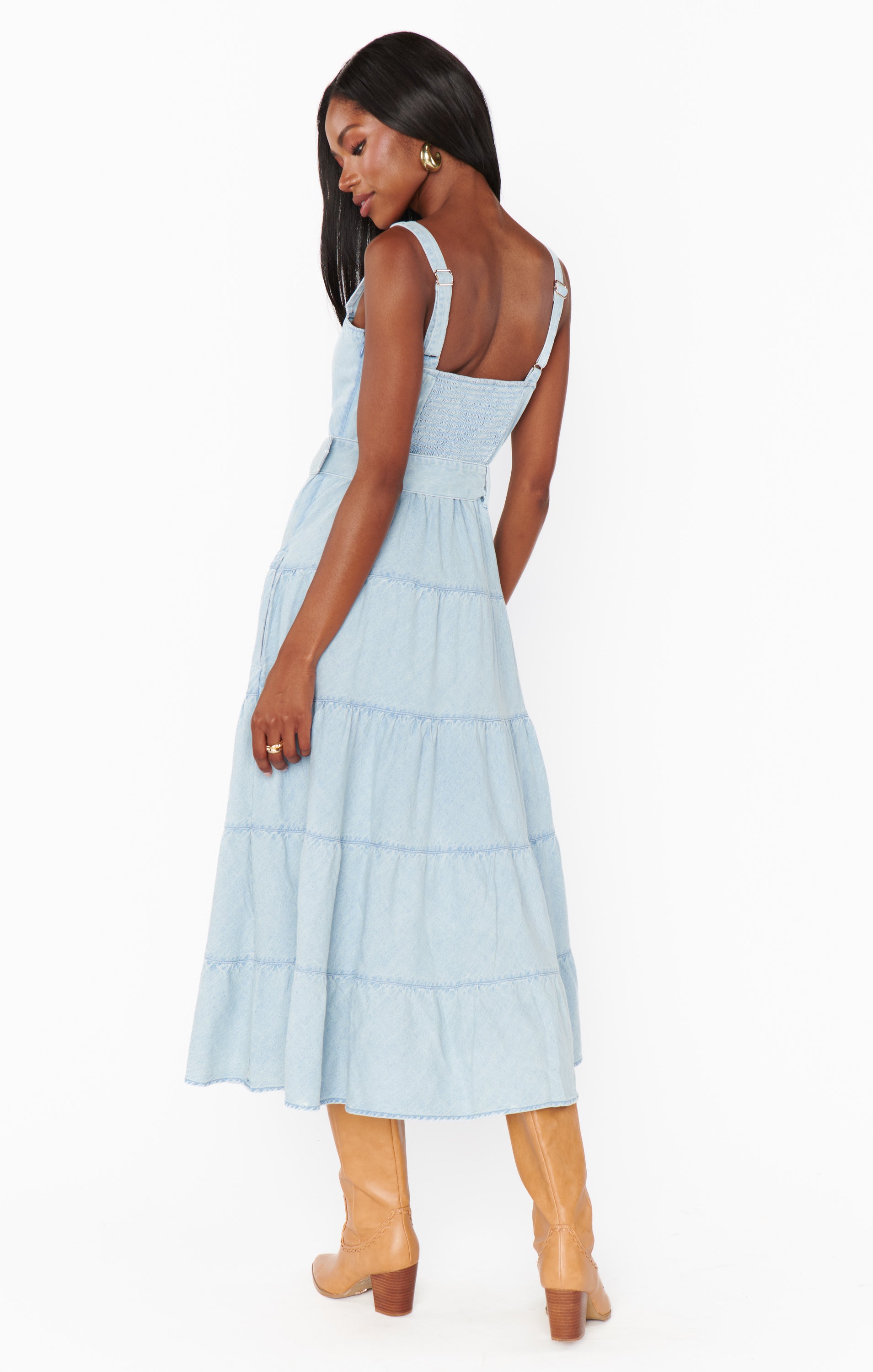 Lainey Midi Dress ~ Dew Drop