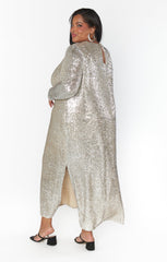 Maddison Dress ~ Platinum Sequins