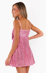 Best Bow Dress ~ Party Pink Sequins