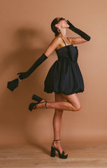 Bubble Bow Mini ~ Black Taffeta