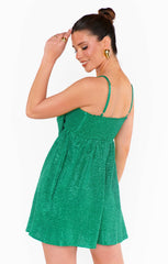 Best Bow Dress ~ Green Confetti