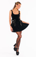 Ricci Skort Dress ~ Black Velvet