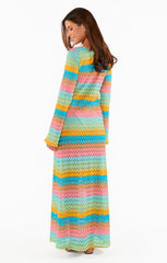 Vacay Coverup ~ Multi Stripe Crochet