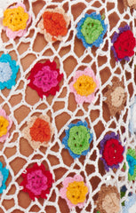 Vacay Mini Tank Coverup ~ 3D Floral Crochet