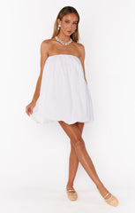 Beverly Bubble Dress ~ White Poplin