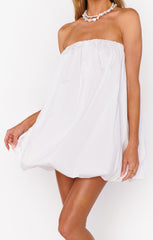 Beverly Bubble Dress ~ White Poplin
