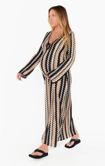 Vacay Coverup ~ Neutral Groovy Knit