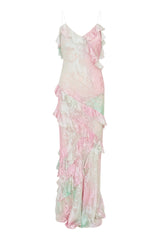Rialto Pastel Ruffle Maxi Dress