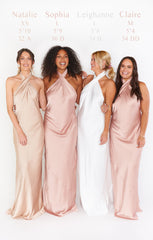 Jasmine Halter Maxi Dress ~ Black Luxe Satin